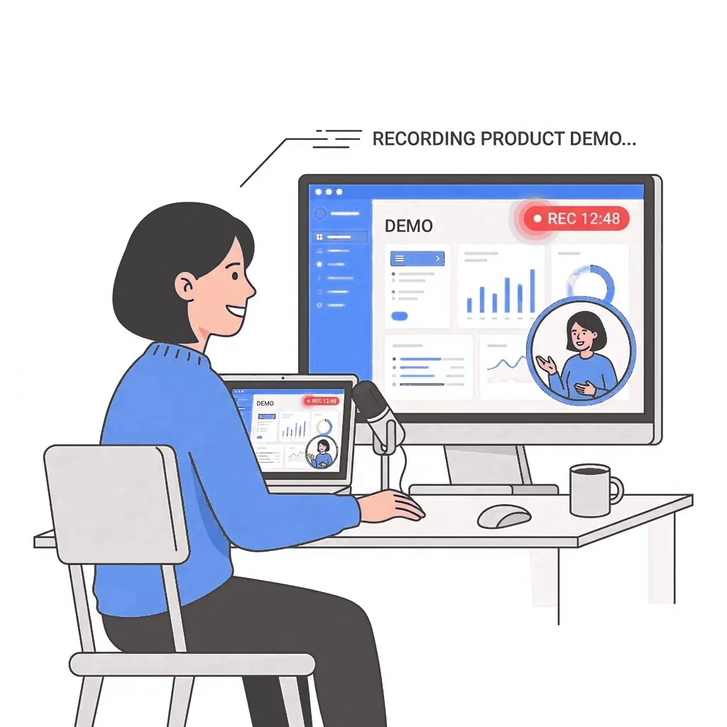 A screen recording of a product being captured, mistakes included
